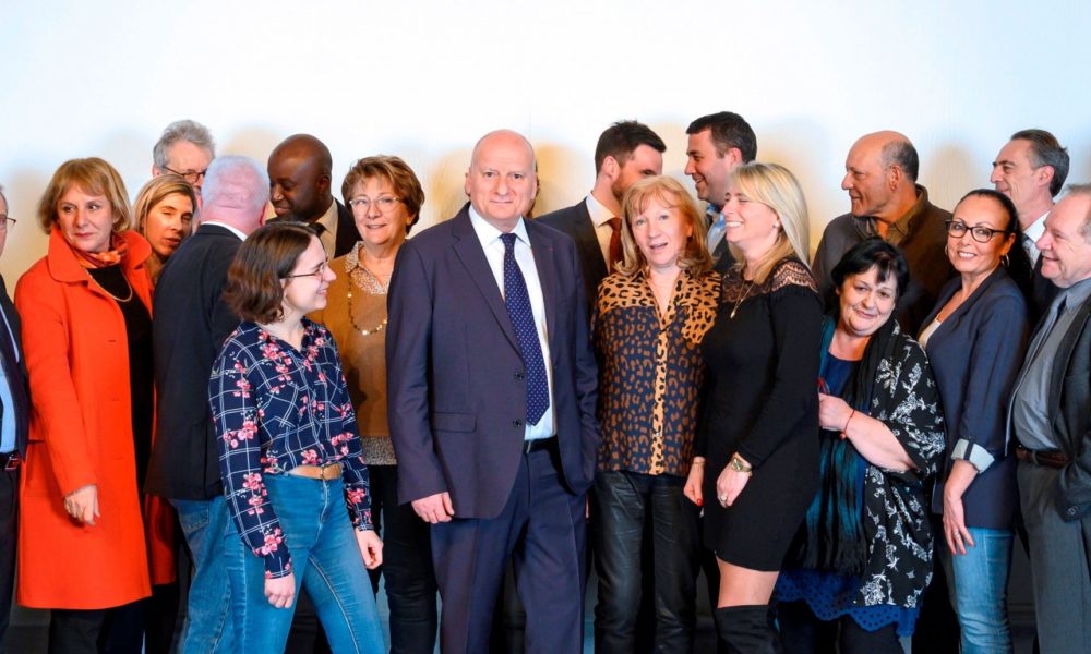 Les 35 colistiers de la liste Soisy Avenir lors de l'élection municipale du 15 mars 2020